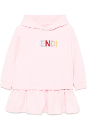 Fendi Robe à logo brodé