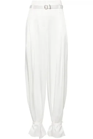 Jil Sander Pantalon droit à design plissé