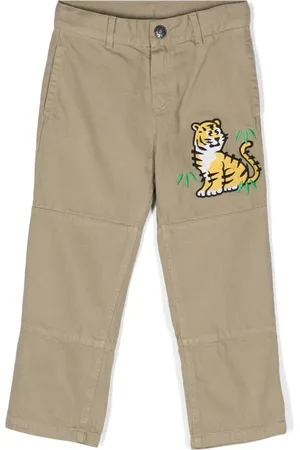 Kenzo Pantalon droit à motif graphique
