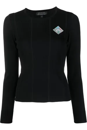 Armani Exchange Haut en maille à patch logo