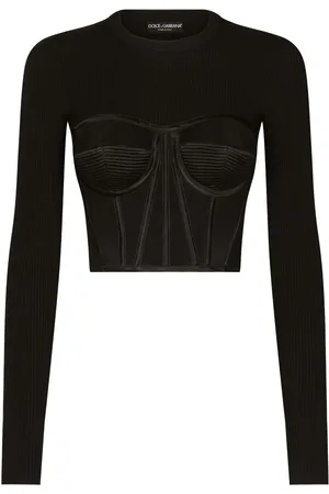 Dolce & Gabbana Pull bustier en maille nervurée