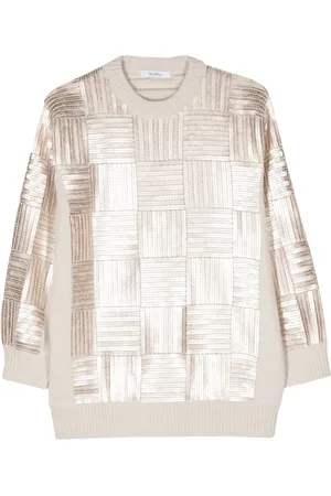 Max Mara Robe courte en laine à sequins