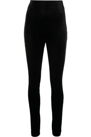 Serafini Legging en velours à taille haute