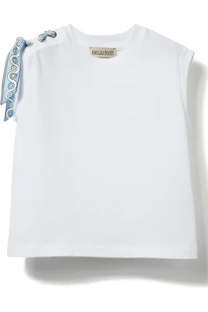 PUCCI Junior T-shirt en coton à détail de laçage