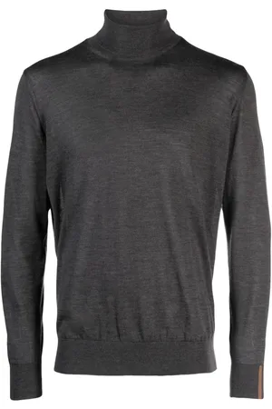 CARUSO Pull en maille fine à col roulé