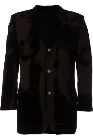 Jean Paul Gaultier Blazer en velours à effet usé