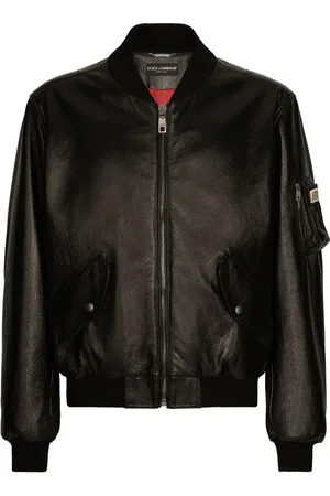 Dolce & Gabbana Veste en cuir à logo