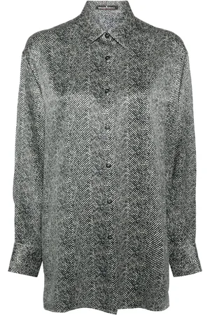 ERMANNO SCERVINO Chemise en soie à chevrons imprimés