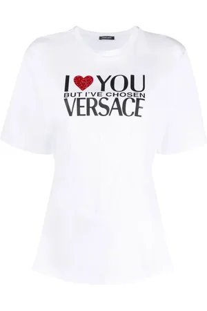 VERSACE T-shirt à slogan imprimé