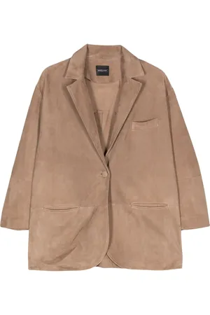 Simonetta Blazer en daim à simple boutonnage
