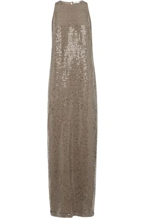 Brunello Cucinelli Robe longue à sequins