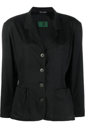 Jean Paul Gaultier Blazer à revers crantés étroits (années 1980)