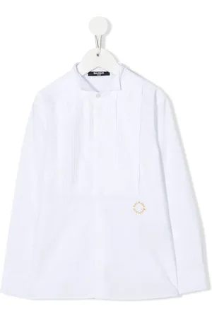 Balmain Chemise à plastron plissée