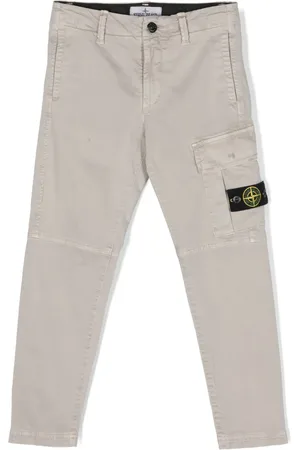 Stone Island Pantalon cargo à patch Compass