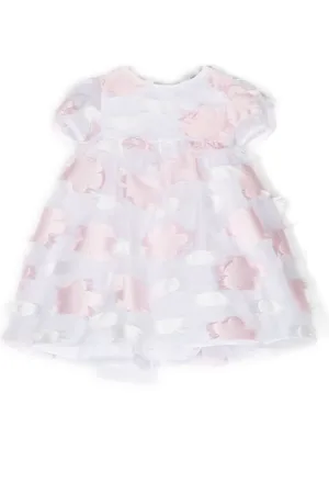 LITTLE BEAR Robe en coton à fleurs brodées