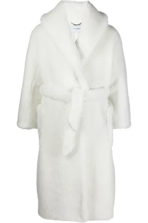 Casablanca Manteau ceinturé à design texturé