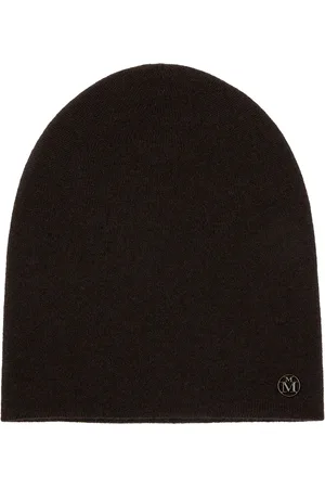 Le Mont St Michel Bonnet en cachemire à plaque logo