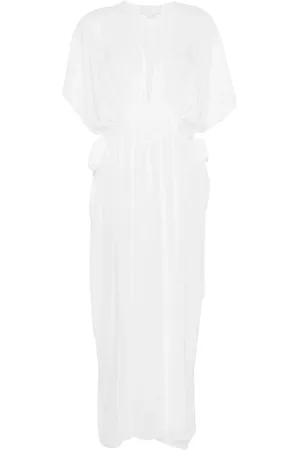 GENNY Robe longue ceinturée en soie