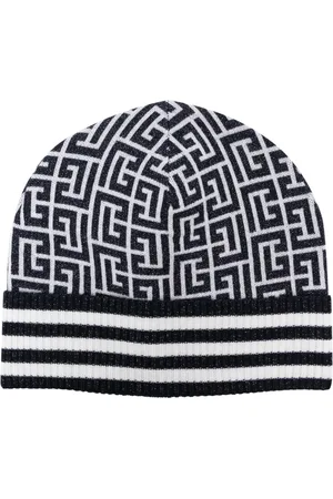 Balmain Bonnet nervuré à motif monogrammé