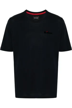 Kiton T-shirt en coton à logo floqué