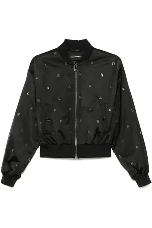 Karl Lagerfeld Veste bomber à logo appliqué