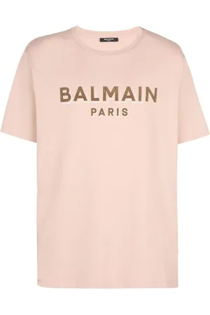 Balmain T-shirt en coton à logo floqué