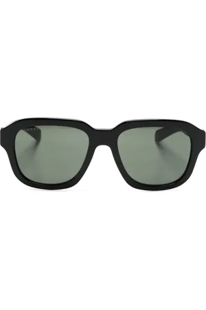 Gucci Lunettes de soleil oversize à logo imprimé