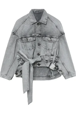 Maison Mihara Yasuhiro Veste en jean Cache-Cœur ceinturée