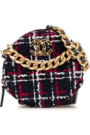 CHANEL Pochette en tweed 19 à bride en chaîne (2019)