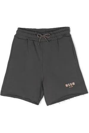 Msgm Short en coton à effet usé