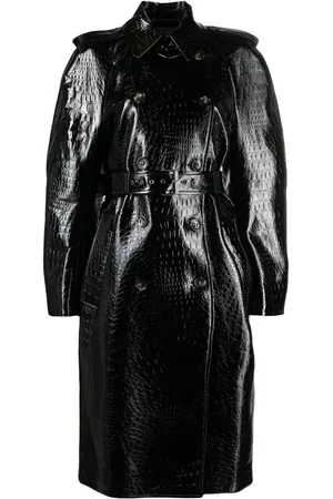 Sportmax Trench Faggi à effet peau de crocodile