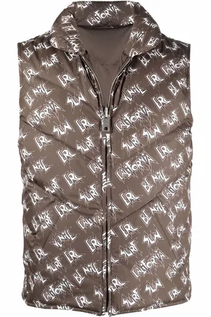 ERL Gilet matelassé à logo imprimé