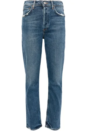 AGOLDE Jean droit Riley à taille haute