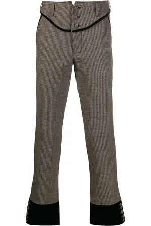 Jean Paul Gaultier Pantalon à bordure en velours