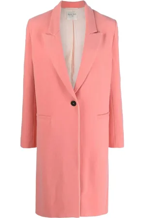 FORTE FORTE Manteau en laine et cachemire à simple boutonnage