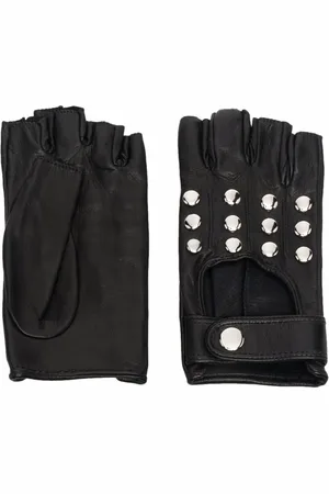 Manokhi Gants en cuir à détails de clous