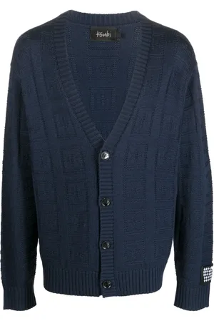 KSUBI Cardigan en laine à logo intarsia