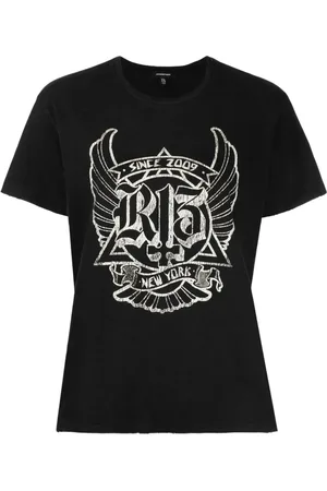 R13 T-shirt à imprimé graphique