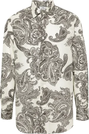 Etro Chemise en coton à imprimé cachemire