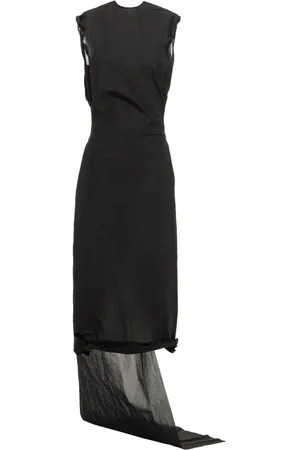 Prada Robe mi-longue à détail drapé