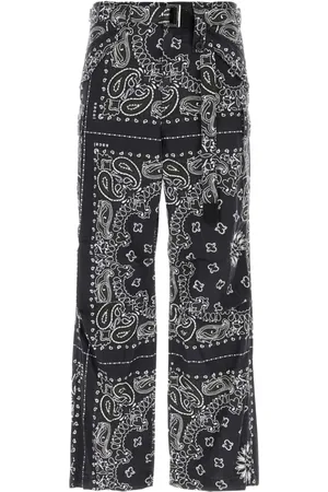 SACAI Pantalon cargo à imprimé bandana