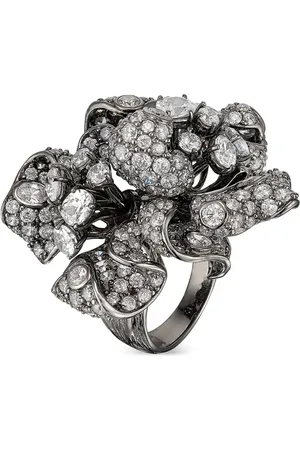 Anabela Chan Bague cocktail Magnolia en or 18ct à détail de diamant