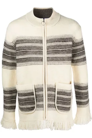 JUNYA WATANABE Cardigan rayé à fermeture zippée