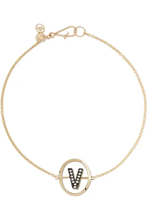 ANNOUSHKA Bracelet en 18ct à initial V en diamants