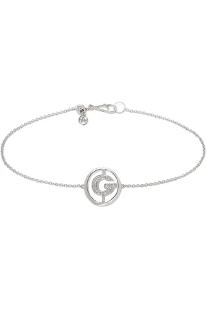 ANNOUSHKA Bracelet en or blanc 18ct à initiale G ornée de diamants