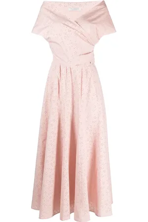 Serafini Robe longue à broderies anglaises