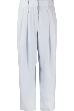 Giorgio Armani Pantalon en soie à coupe fuselée