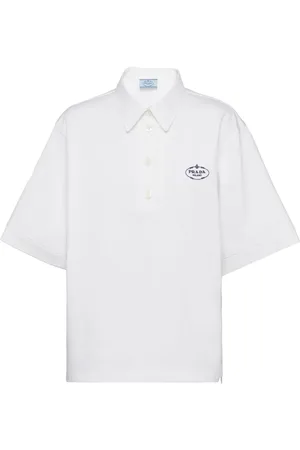Prada Polo en coton à logo brodé