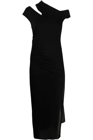 Helmut Lang Robe mi-longue à design asymétrique