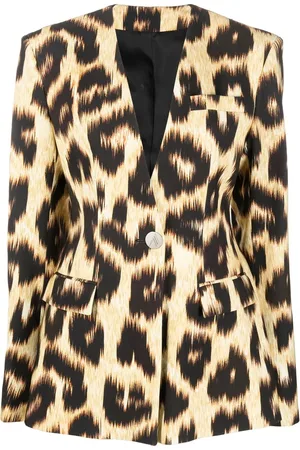 The Attico Blazer Louise à imprimé léopard